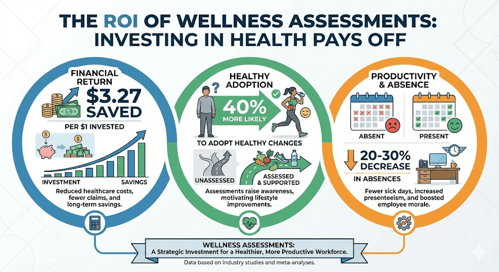 Graphic illustrating the role of comprehensive health evaluation in a complete wellness assessment framework