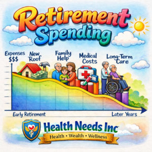 Retirement spending usually trends over time. It rarely behaves like a smooth line. Retirement spending patterns usually look less like a straight line and more like a mountain road designed by someone with unresolved feelings.
