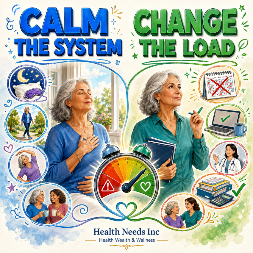Stress plan combining recovery habits with practical changes to the demands causing stress.