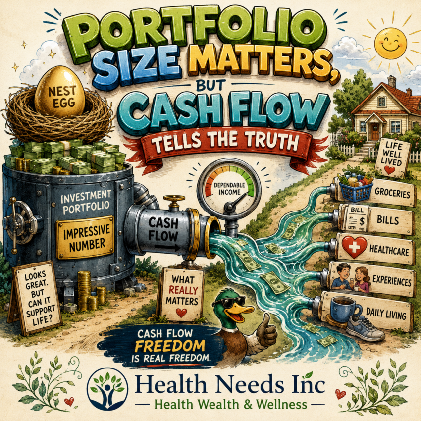 Portfolio size matters, but cash flow tells the truth.