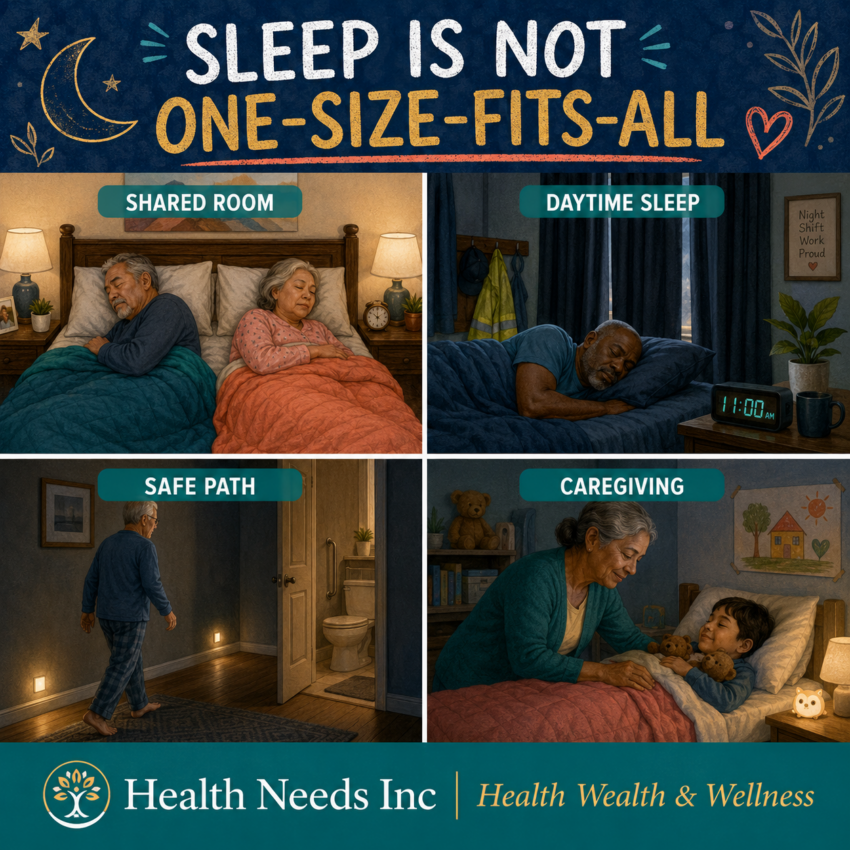 Different sleep-environment solutions for couples, shift workers, older adults, and families.
