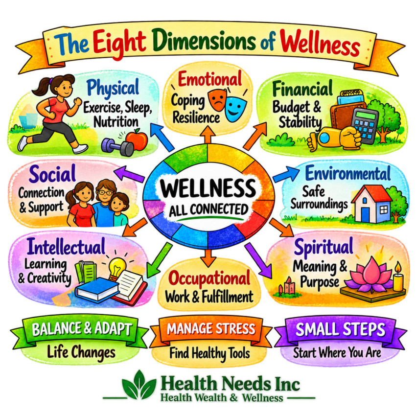 8 dimensions of wellness chart