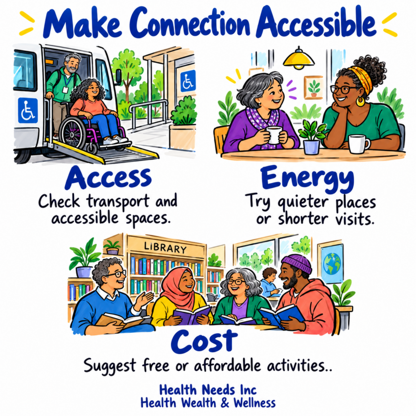 People navigating when access, health, and money get in the way in everyday life.