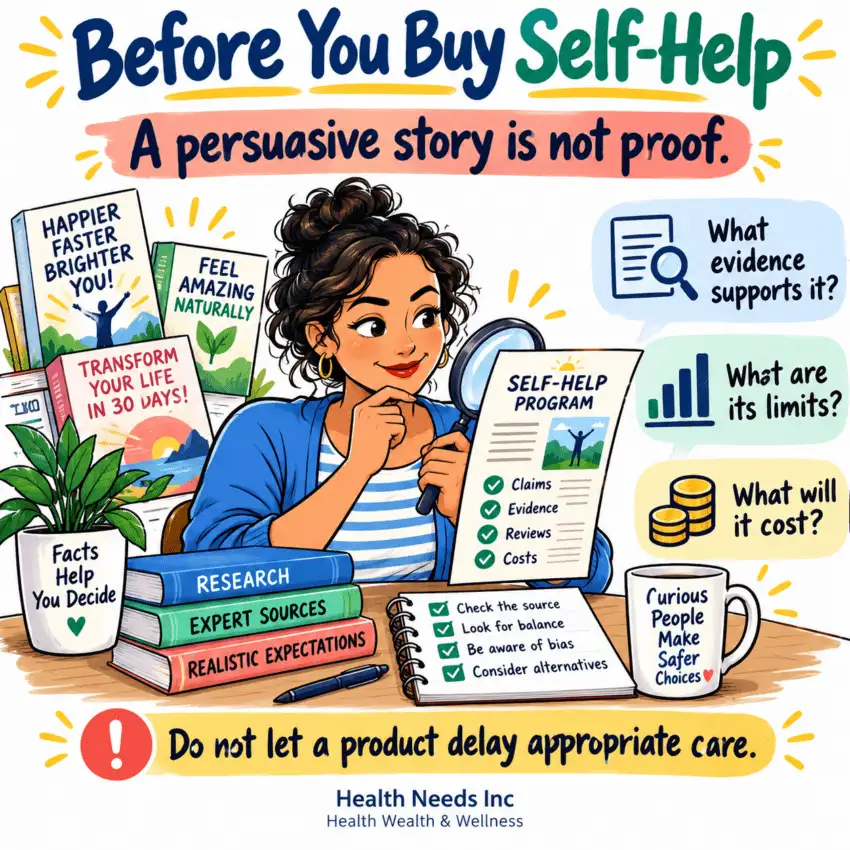 A reader weighing evidence and limitations before buying a wellness product.