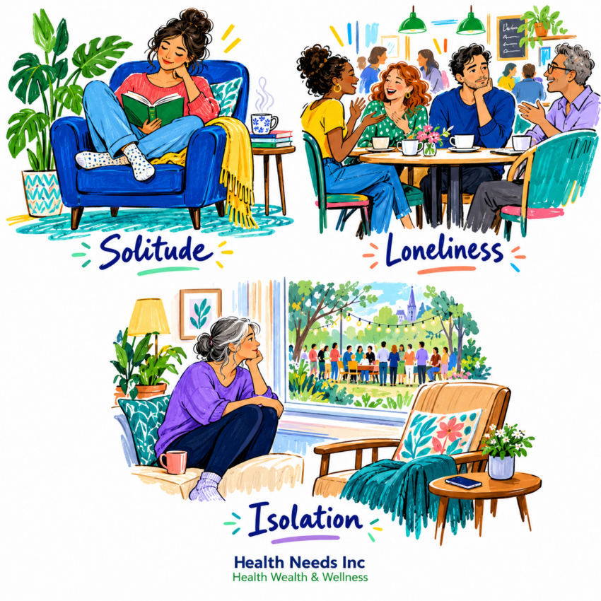 People navigating solitude, loneliness, and isolation are different in everyday life.