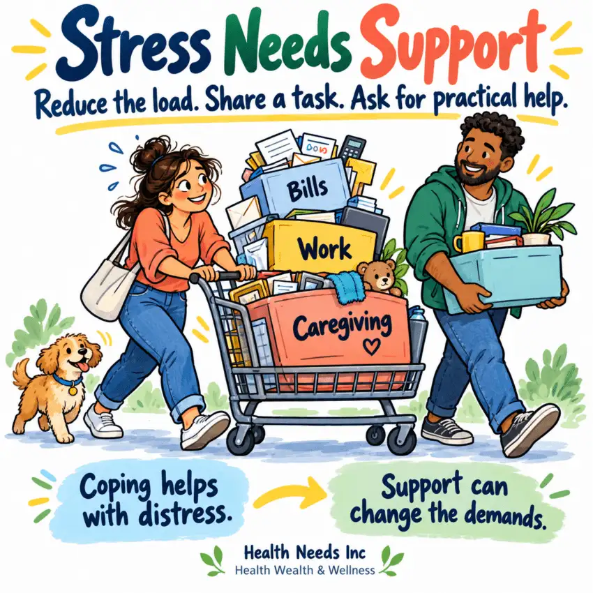 Practical assistance reducing a person’s accumulated demands.